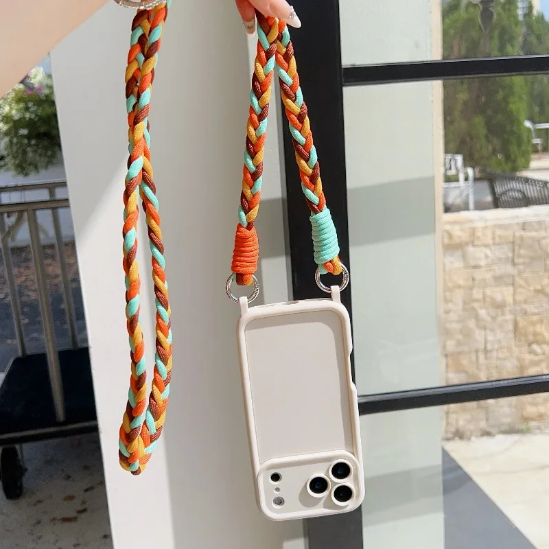 Crossbody Lanyard Matte Silicone Case with Strap Rope