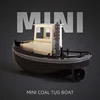 1/18 RC Mini Tugboat Model Kit 3D Printed Mini Coal Tugboat Model DIY Handmade Remote Control Ship Model Toy Collection 1