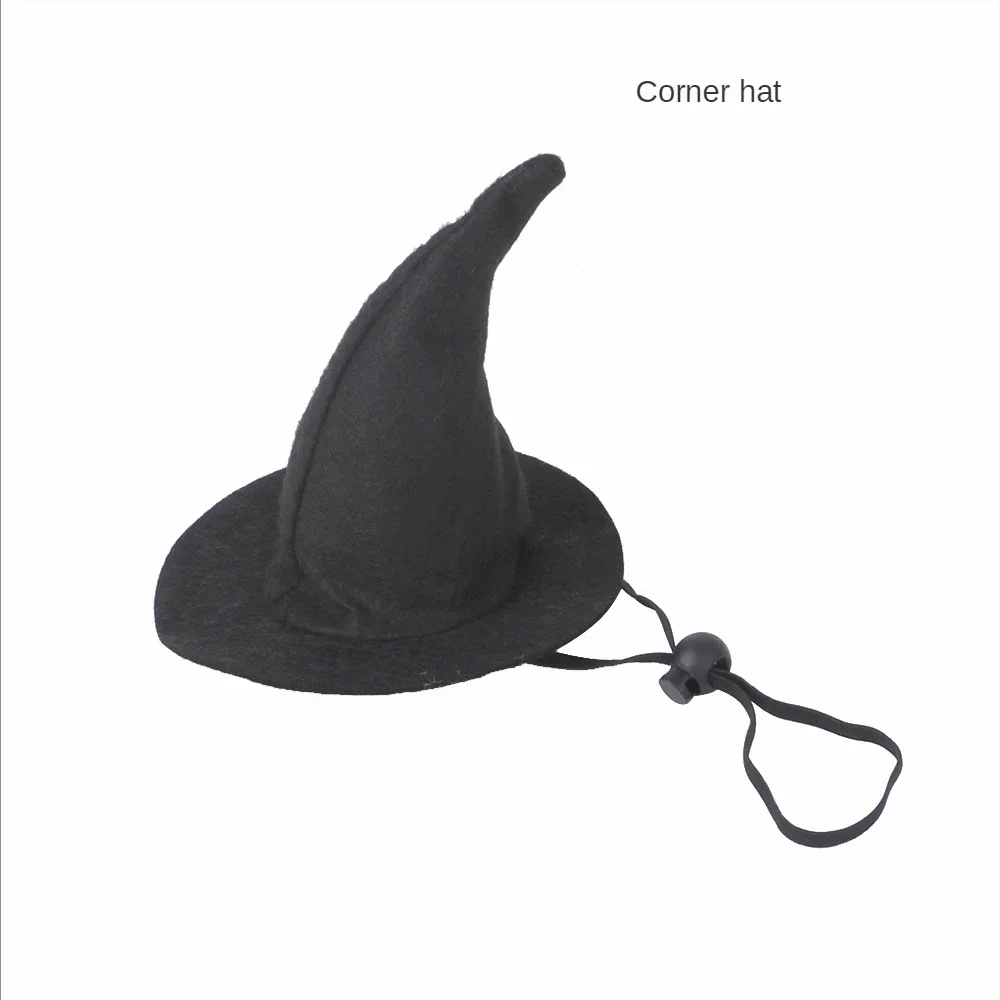 thumbnail image 1 of Ropa para mascotas pequeñas de Halloween, sombrero, alas de murciélago, disfraz divertido para gato, perro, ala artificial con cascabeles de calabaza, suministros para Halloween, 1 of 5