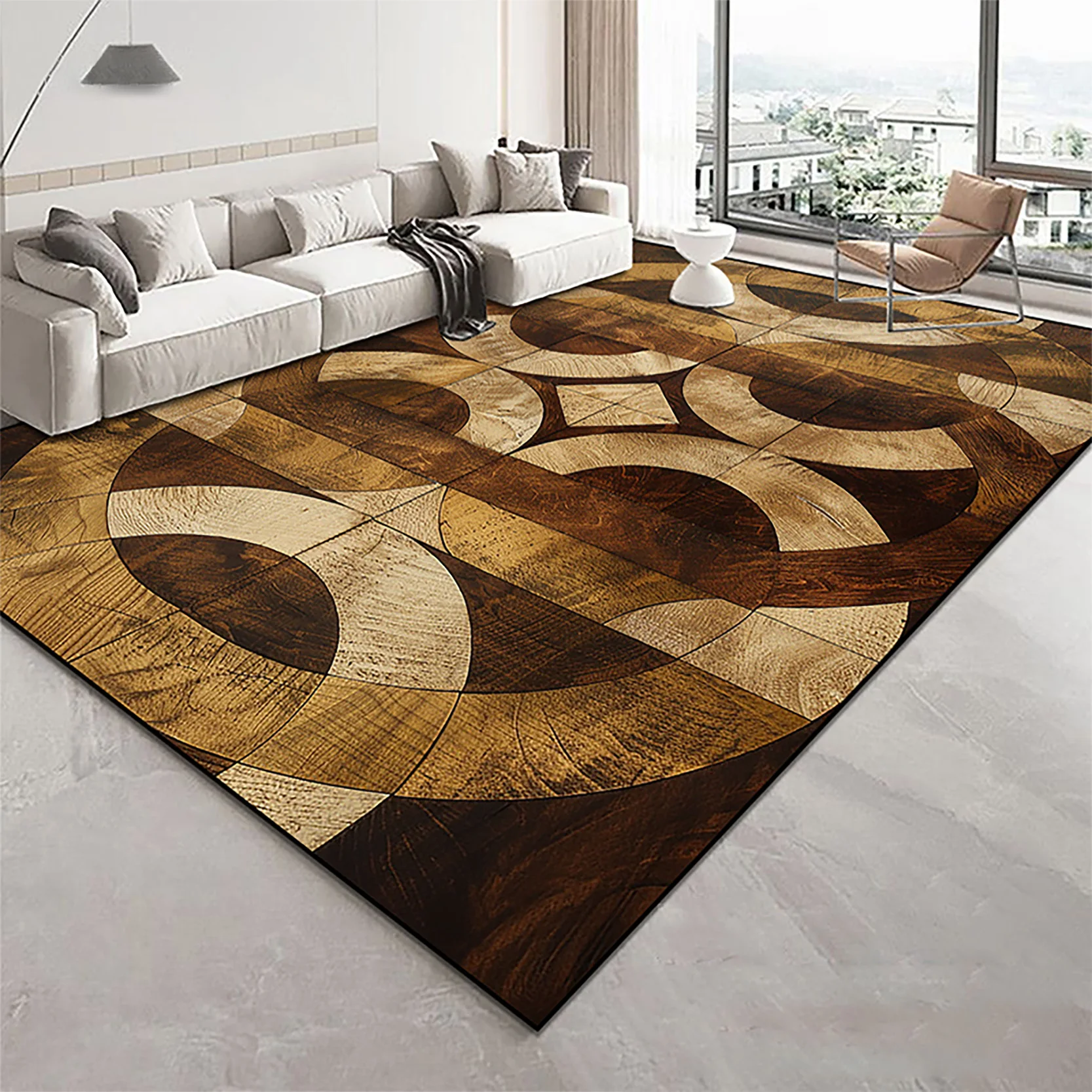 Modern Golden Geometry Carpet for Living Room Light Luxury Rugs for Bedroom Decor Large Area Lounge Sofa Side Floor Mats 200x300 4