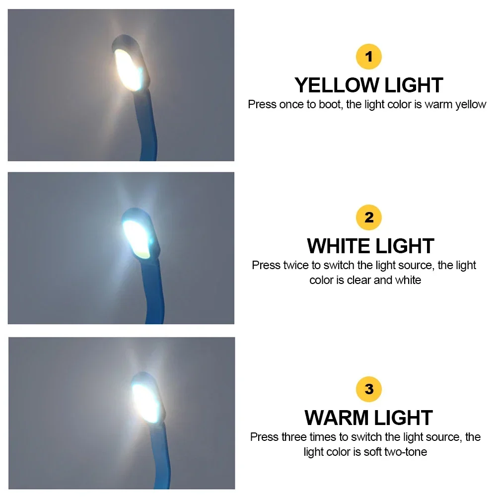 Rechargeable Reading Lamp - Portable Book Light with Flexible Neck & Adjustable Brightness