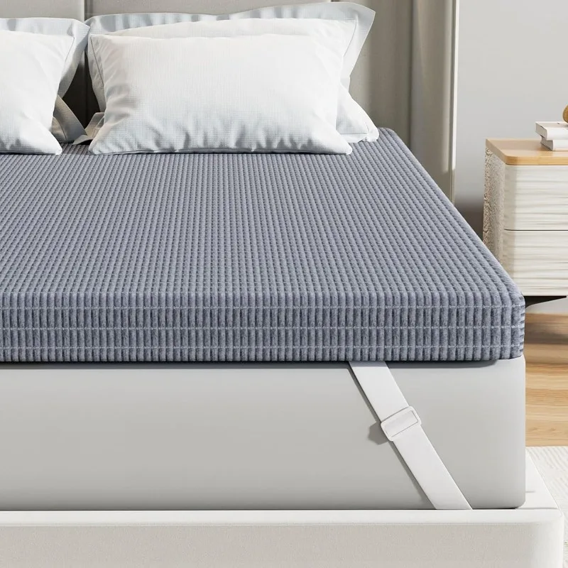 4 Inch Extra Firm Mattress Topper Twin, Firm Memory Foam Mattress Topper for Pressure Relief, Pad with Removable