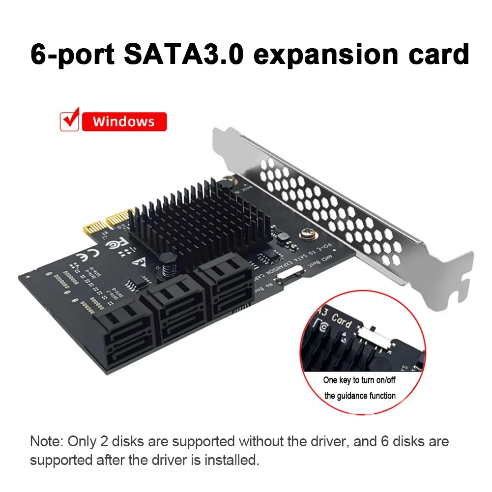 SA3112J PCIE Adapter 2/6/12/16/20 Port PCI-Express X1 to SATA 3.0 Expansion Card 6Gbps High Speed Add On Card w/ PCI-E X4 X8 X16