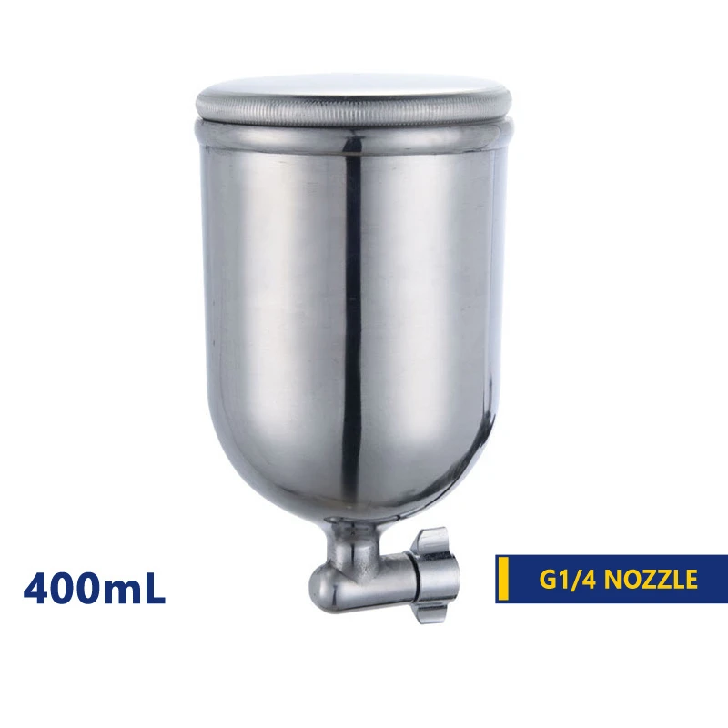

1pc 400ml Spray Gun Spray Gun Pot Side Feed Plastic Paint Cup For W101 W71 R-2 K-2 F-2 Spray Gun Power Tool Accessories