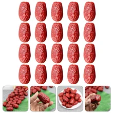 

20Pcs Fake Fruit Photo Props Artificial Red Jujube Display Props Simulated Fruit Models