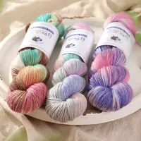 100g 270Meters Handmade Dyed Wool Yarn for DIY Knitting&Crocheting Sweater Scarf Gradient Color Cotton Wool Yarn 1
