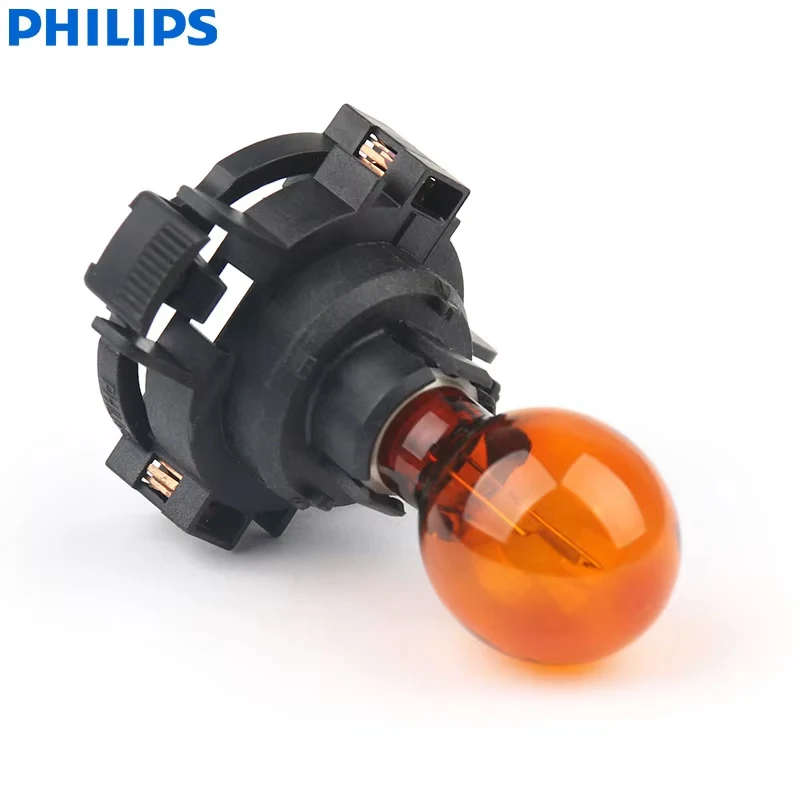 필립스 자동차 할로겐 PY24W 12190NA 표시등 전구  12V 24W PG20/4 HiPerVision 2200K 오렌지 신호등 ECE 12190NAC1,1X