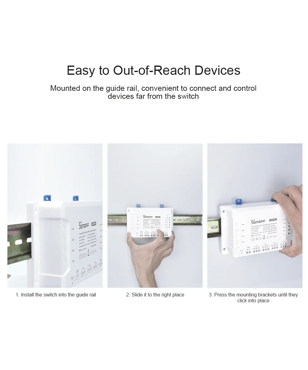 SONOFF 4CH R3/4CH PRO R3 4 갱 Wifi 스마트 스위치 DIY RF 스위치 모듈 APP 원격 스위치 무선 스마트 홈 작동 Alexa Google
