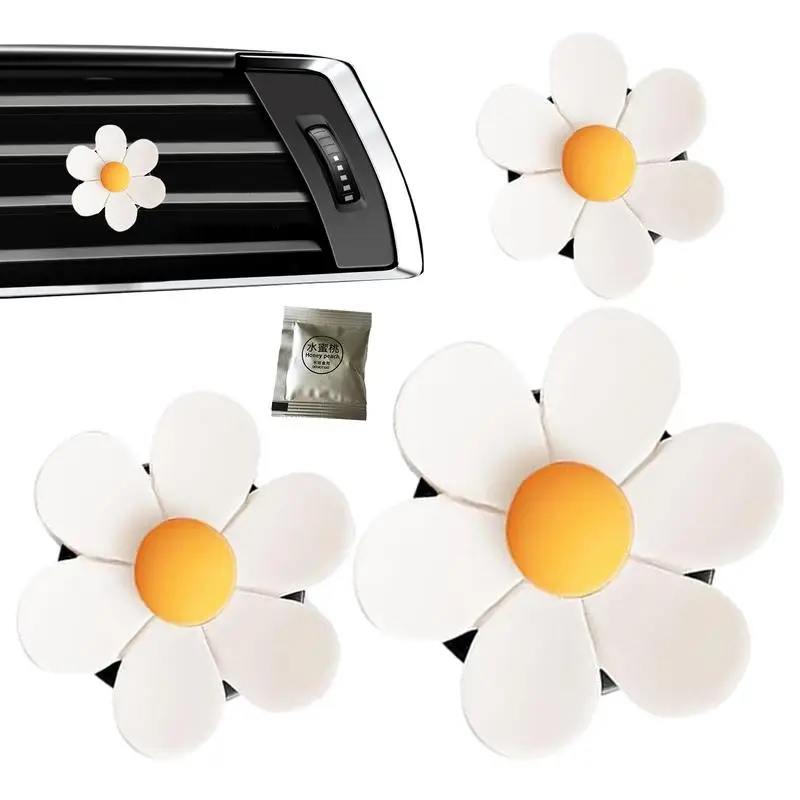 

3 шт., декоративные зажимы для вентиляционных отверстий в виде маргариток