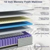 Mattress,Hybrid Mattress in a Box with Gel Memory Foam,Individually Pocket Springs for Pressure Relief,Motion 3