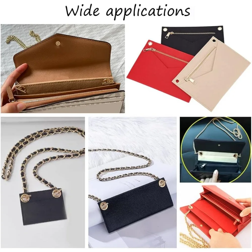 Crossbody Purse Conversion Kit for LV Kirigami Pochette Felt Handbag Insert Liner Shaper Detachable Large Pouch Wallet Insert