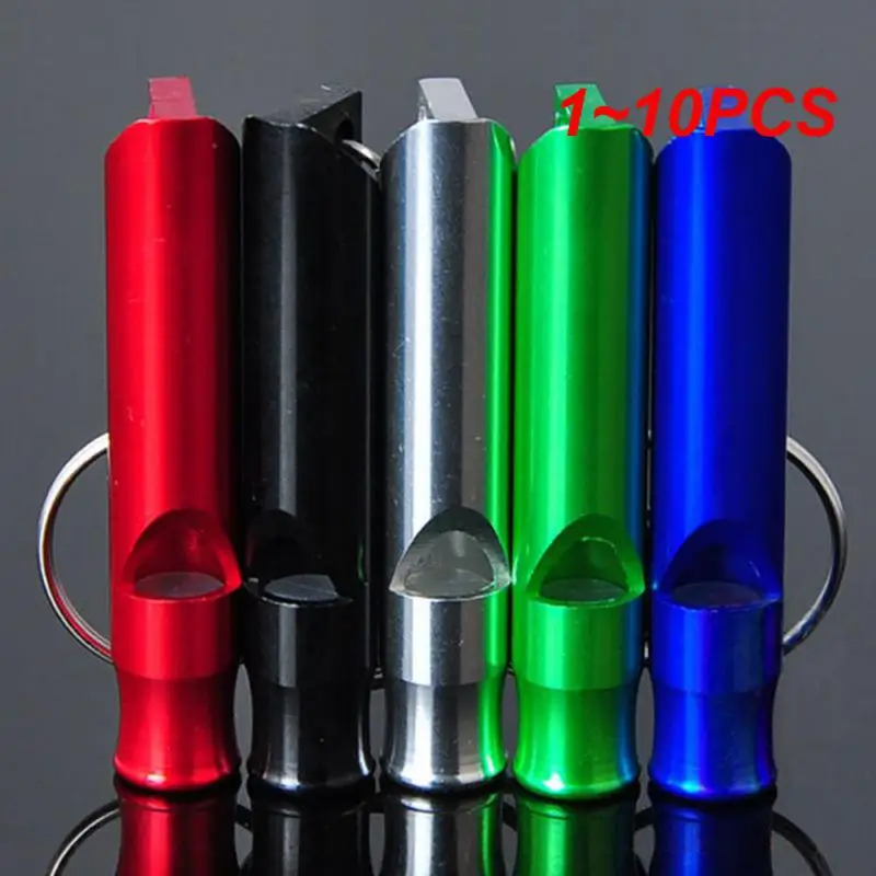 1~10PCS Multifunction Whistle Portable Emergency Whistle Keychain Team Gifts Camping Hiking Outdoor Tools Whistle Pendant Key