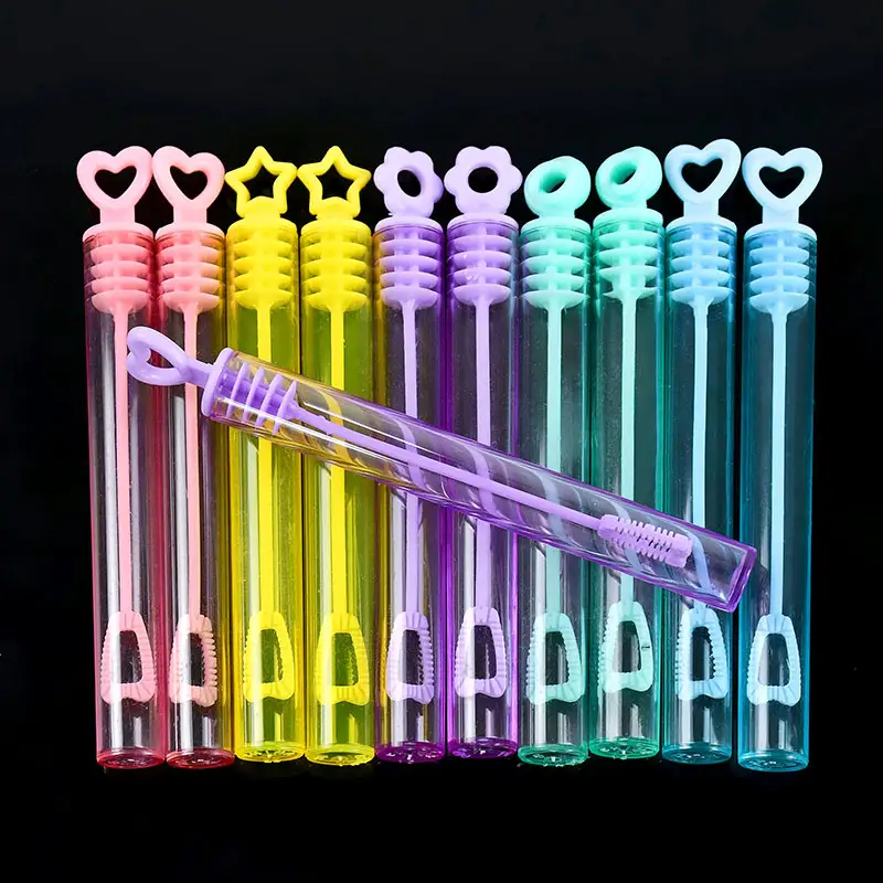 10-50pcs Colorful Bubble Soap Bottle Heart Wand Empty Tube Kids Birthday Party Favors Pinata Filler Toys Wedding Gifts for Guest - Image 3