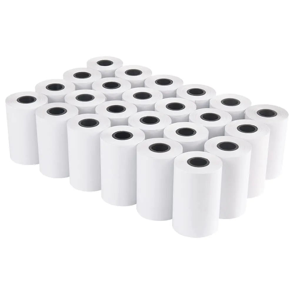 NATURALABEL 24 Rolls Thermal Paper Rolls, Receipt Roll for Credit Card Machine, POS, EPOS 57x36 mm