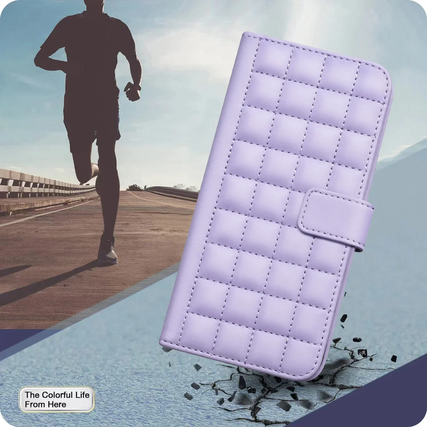 Luxusní peněženka s magnetickým překlápěcím koženým pouzdrem na zápěstí pro iPhone 16 Pro Max 15 14 Plus 13 Skládací sloty pro karty Nárazuvzdorný kryt_voghion.com