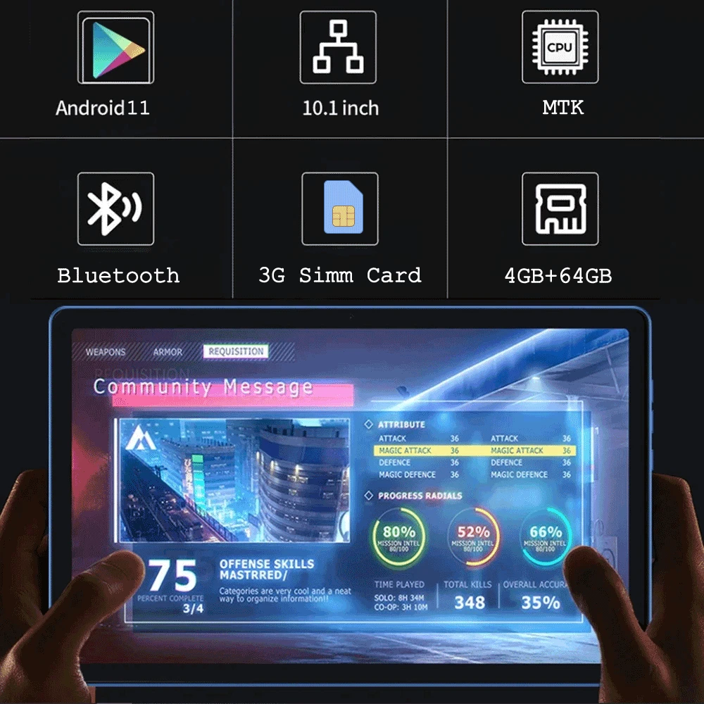 BDF Androidタブレット 大画面 デュアルカメラ BDF P37 新しい 10.1 インチ Android タブレット Pc Google Play