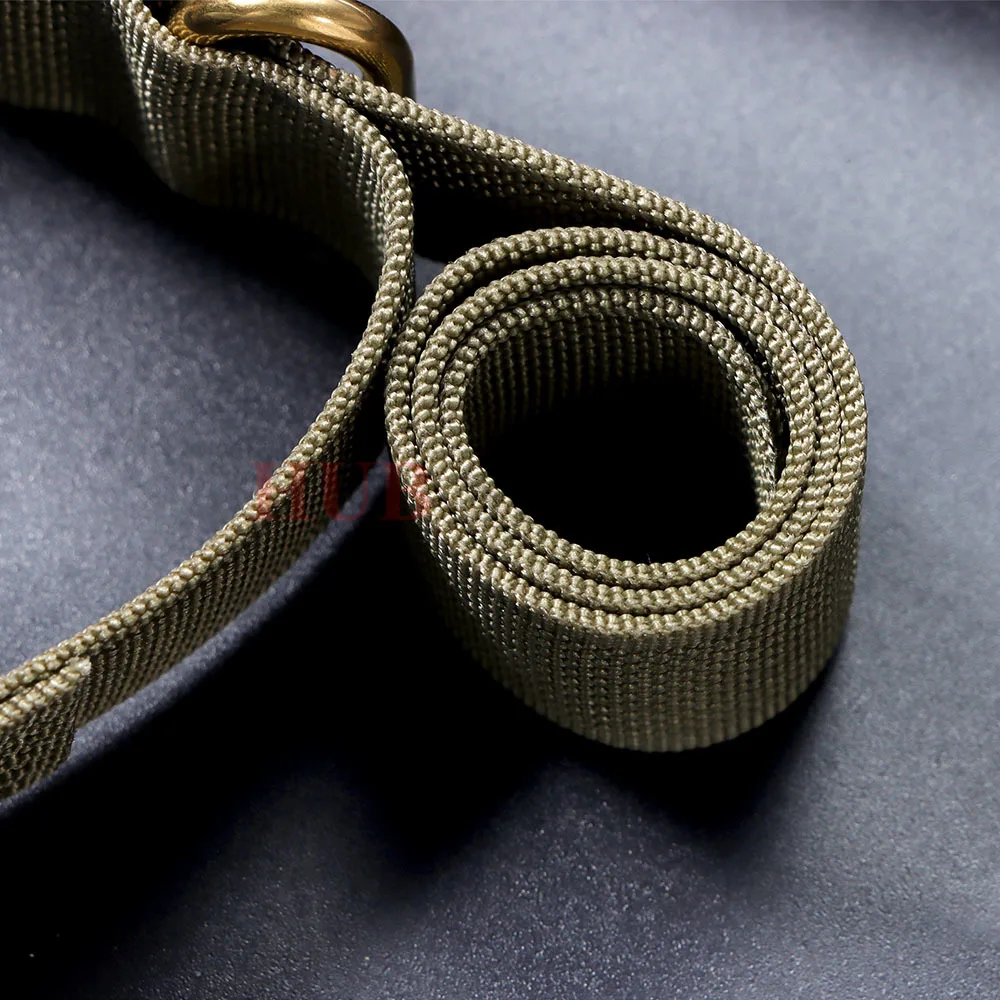 Gold Buckle High-Density Nylon Watch Band - Durable Woven Canvas Strap