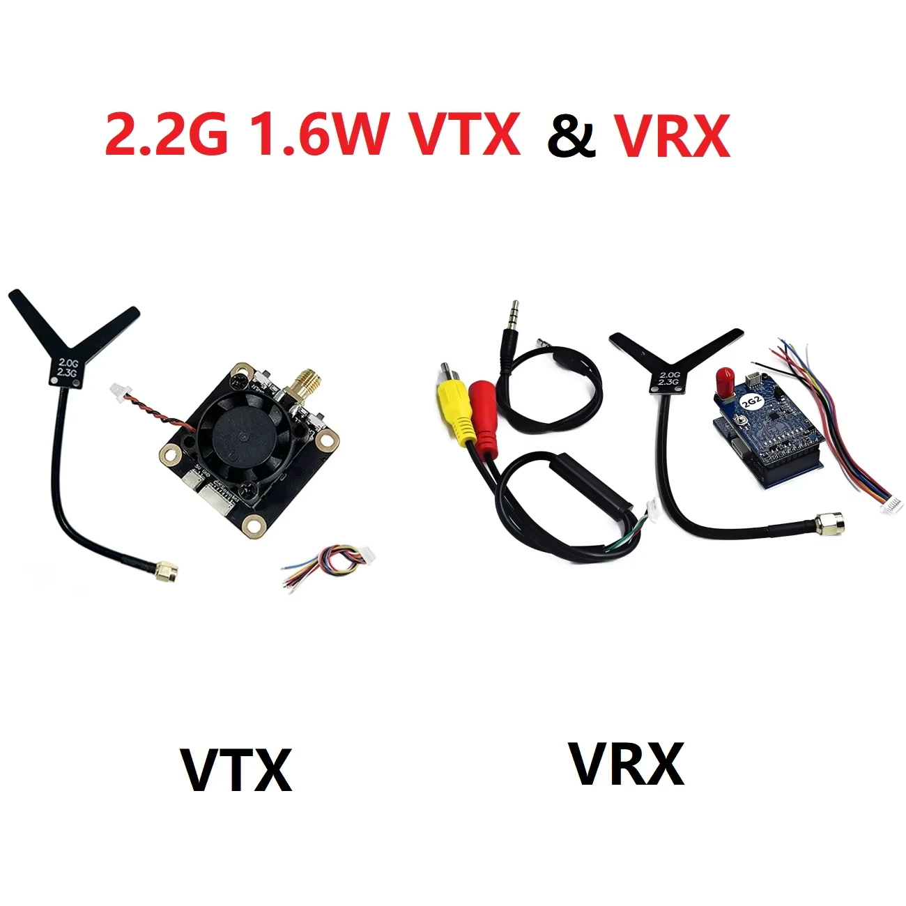 Video Receiver 1.7G 1.6W VRX 8CH PAL / NTSC For FatShark 2.2G VTX Transmitter
