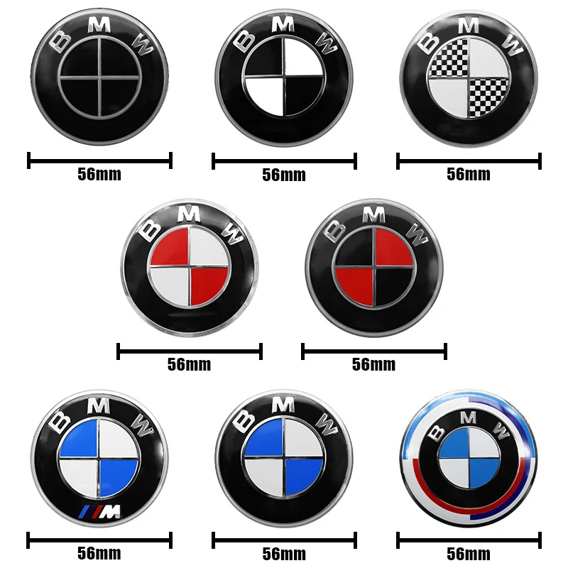 4개 세트 56mm+60mm 자동차 로고 휠 센터 캡 엠블럼 BMW 퍼포먼스 M E46 E90 E60 F10 E39 F30 E36 F20 E87 E90 E70 허브 커버 배지