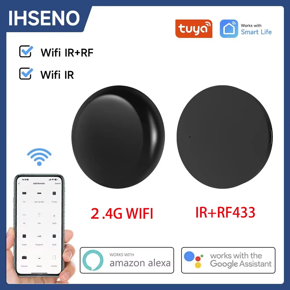 Tuya Wifi Smart IR Remote Control Wifi IR RF Universal Infrared Remote Controller For Smart Home Support Alexa Google Home