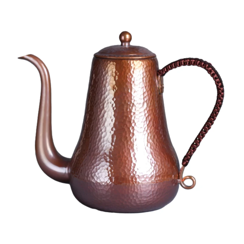 650ml Handmade Copper kettle pure copper Coffee Tea Water Pot Long Gooseneck Spout Kettle Hand Drip Kettle - Image 4