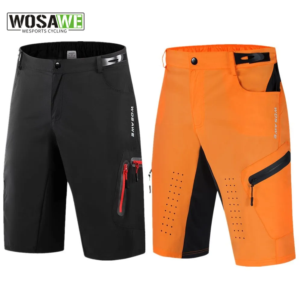 WOSAWE Summer Men's Cycling Shorts Outdoor Sports Clothing Breathable Loose Fit Bicycle Downhill Bike Riding MTB Underpants