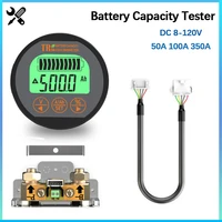 TR16H 8-120V Battery Capacity Tester Vehicle Lithium Battery Indicator 50A 100A 350A Voltage Current Meter Ammeter Voltmeter 1
