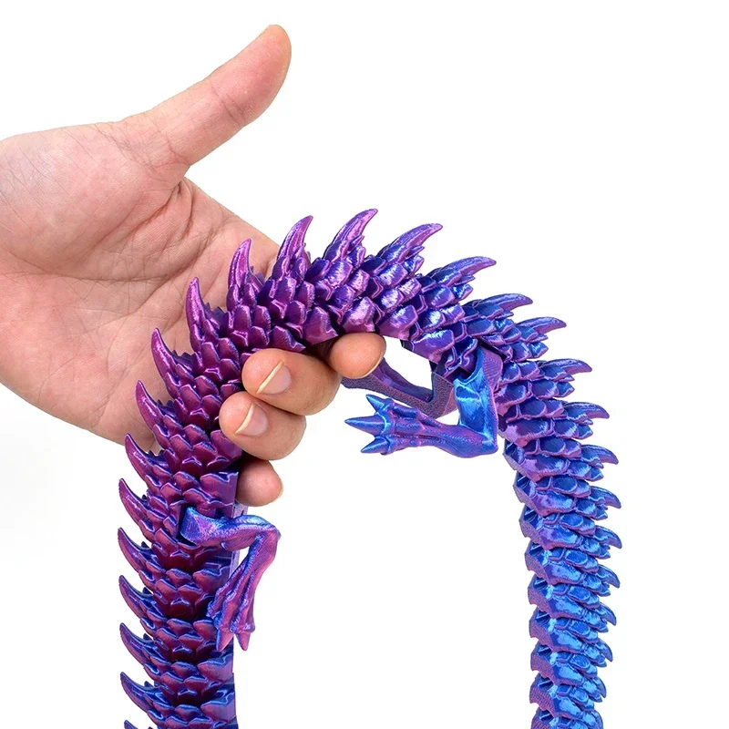 New 30cm 3D printed Chinese dragon Shenlong crafts ornamentsToy joint movable dragon Model Home Office Decoration Decor Gifts