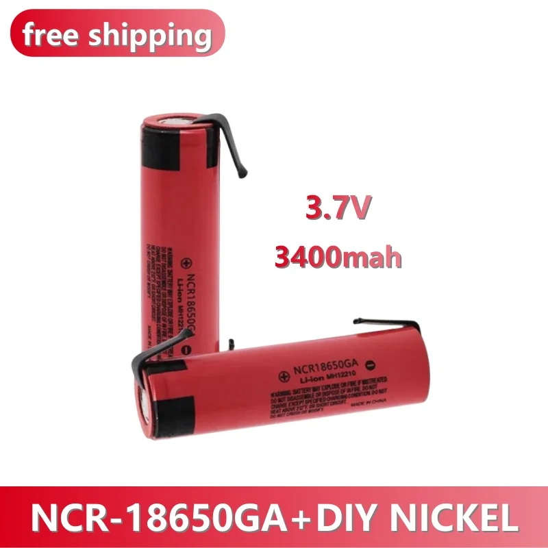 

Free delivery of 18650 lithium-ion charger 3.7V NCR 18650-GA 3500mAh device powerful battery+DIY brazed nickel
