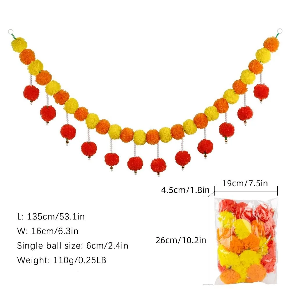 Künstliche Ringelblumengirlande mit langen Strängen ​ ​ Indian Décor Pooja Diwali Fiesta Pooja Ringelblumen ​ ​ Veranstaltungsdekor biegbar ​ ​ – Detail 20