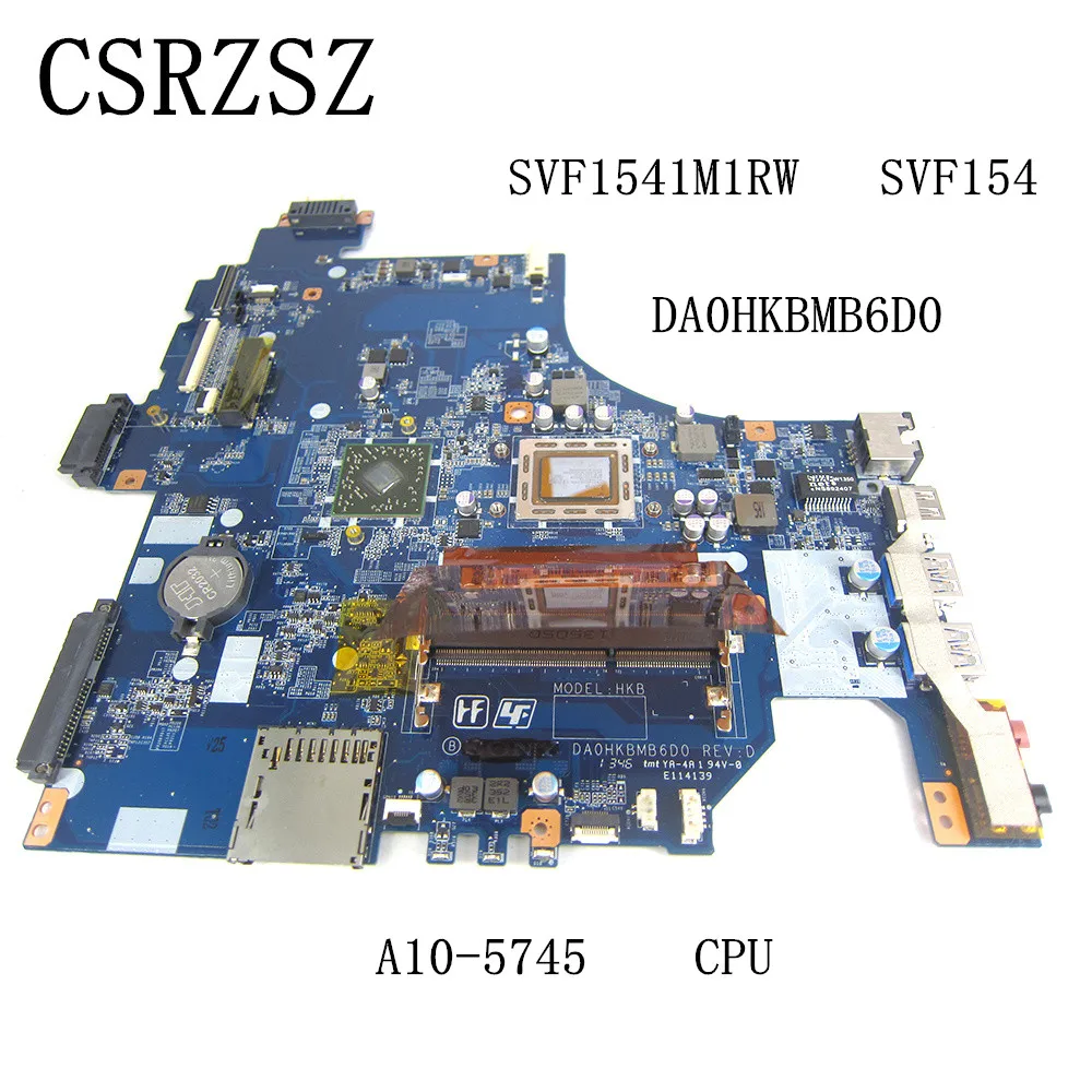 

For Sony Vaio SVF154 SVF1541M1RW Laptop motherboard with A10-5745M CPU DA0HKBMB6D0 Fully Test