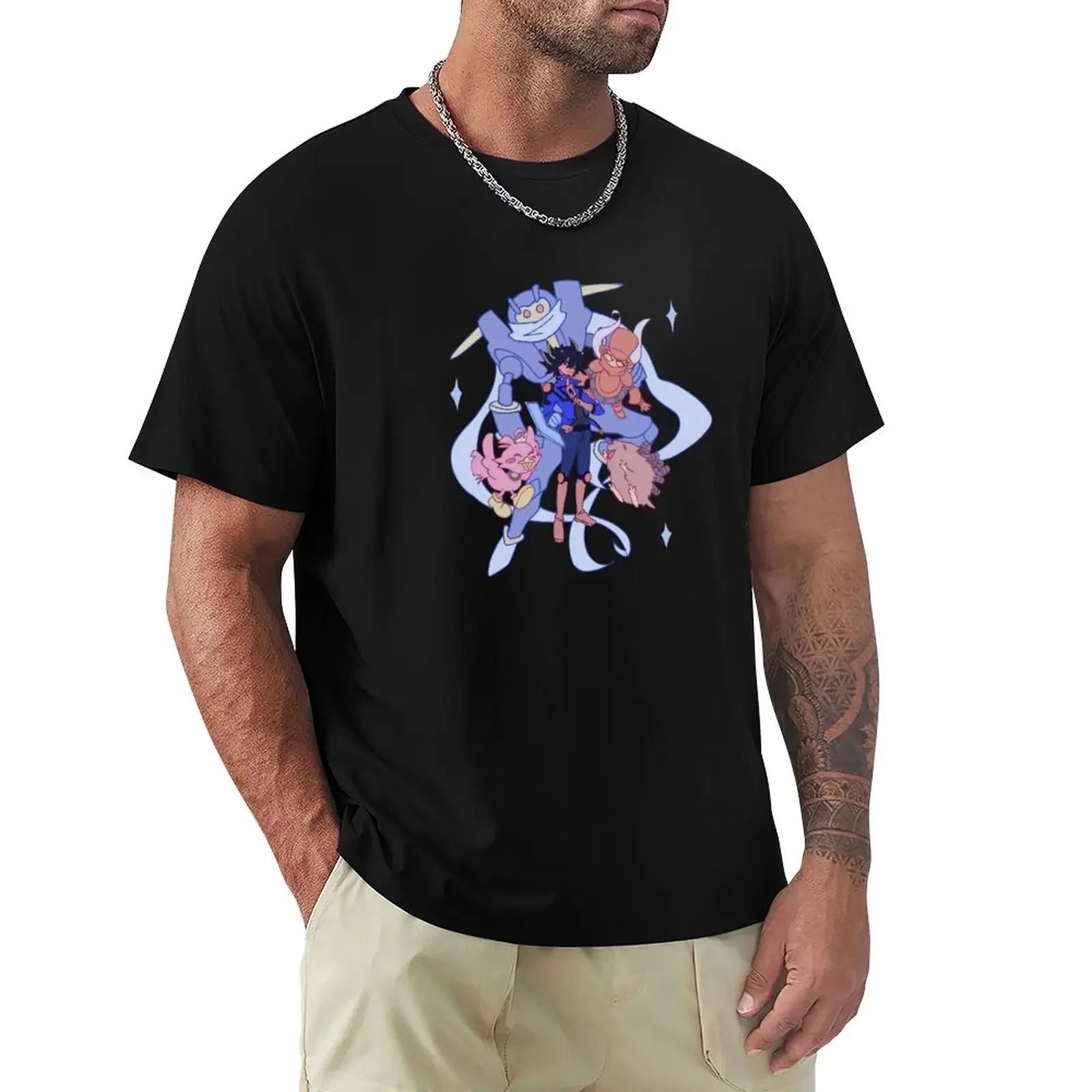 

Clustering Stars T-Shirt plus sizes graphics summer clothes Men's cotton t-shirt