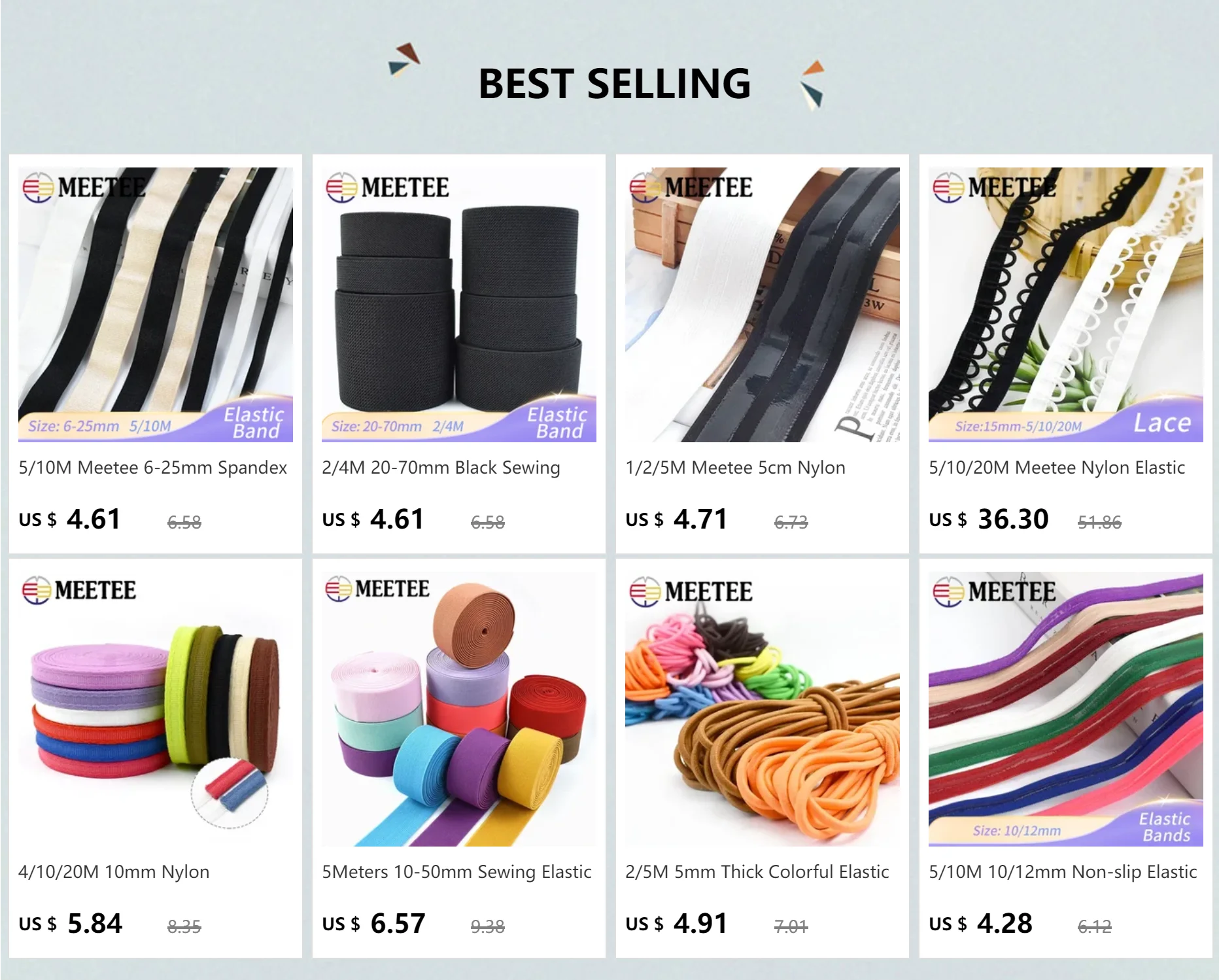 Description Picture 2 of item2/5Meters 25-50mm Nylon Elastic Band Skirt Waistband Polyester Rubber Clothes Belt Soft Webbing Ribbon DIY Sewing Accessories