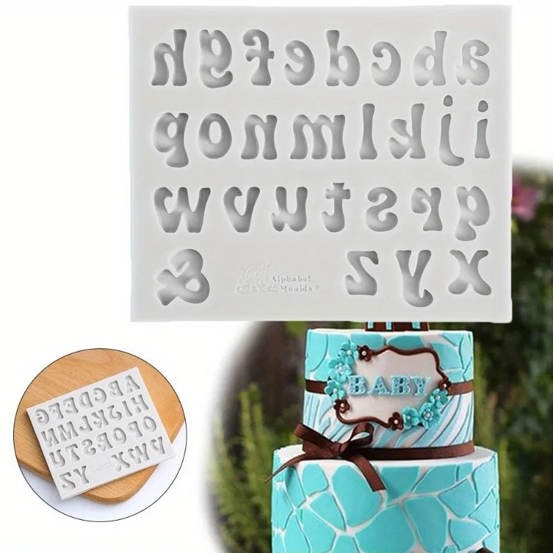 Silicone Alphabet and Number Molds for  Fondant DIY Baking Ideal for Holidays Like Christmas Uppercase and Lowercase Letters