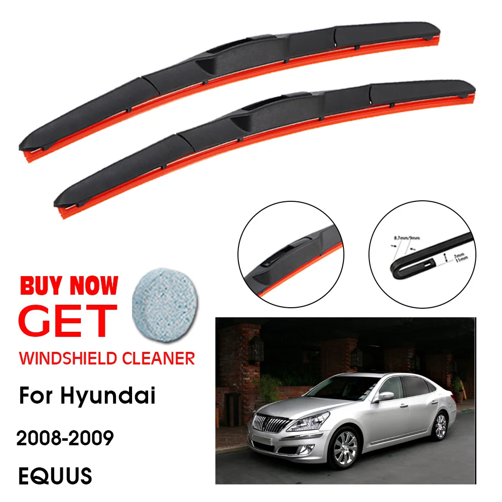 

Car Wiper For Hyundai EQUUS 22"+22" 2008-2009 Front Window Washer Windscreen Windshield Silica Gel Wiper Blades Accessorie