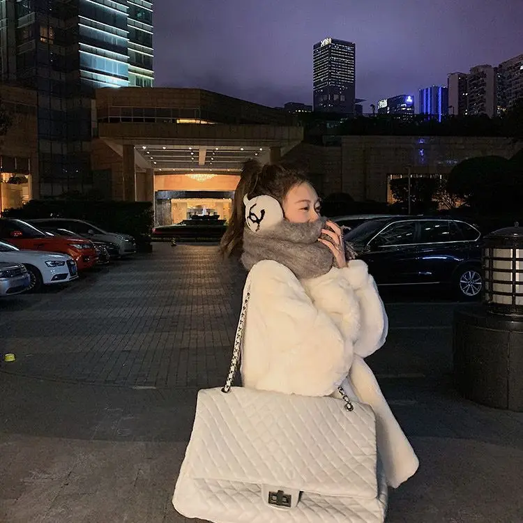 2023 Winter New Imitation Lamb Plush Fur Coat Women's Mid Length Korean Loose Thickened Mink Fur Coat