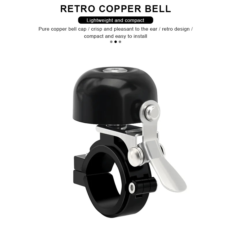 ROCKBROS Bicycle Electronic Horn & Bell - 75dB Sound, 3 Voices, Lightweight Handlebar Mount