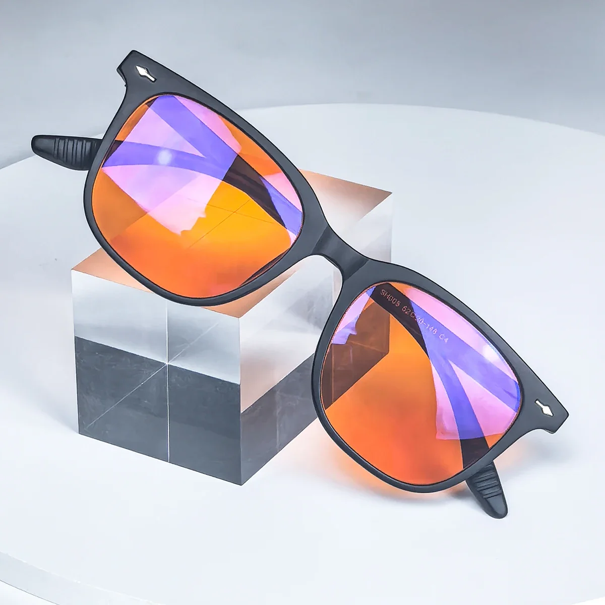 SHINU blue light blocking computer glasses red lens for