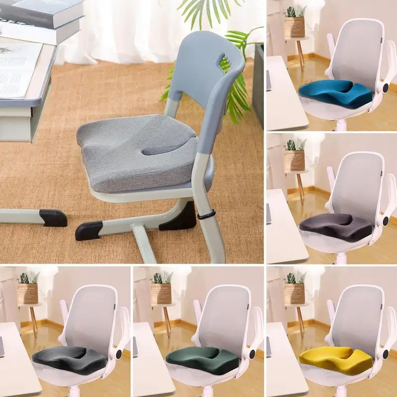 

Memory Foam Butt Pad Non-Slip Thick Memory Foam Pillow Ergonomic Tailbone Discomfort Relief Seat Cushion For Offices Chairs Car
