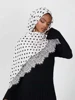Nouveau hijab en dentelle modal double face à pois pour femmes, turban de mode musulmane, foulard pour femmes, Ramadan