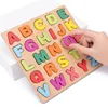 3PCS Wooden Puzzles for Toddlers Montessori Baby Learning Alphabet Number Shape Puzzle Toys Kids Educational Matching Board Game 4