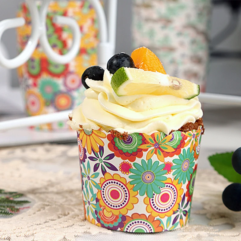 50Pcs Muffin Cupcake Paper Cups Cupcake Liner Baking Muffin Box Cup Case Party Tray Cake Decorating Tools Birthday Party Decor