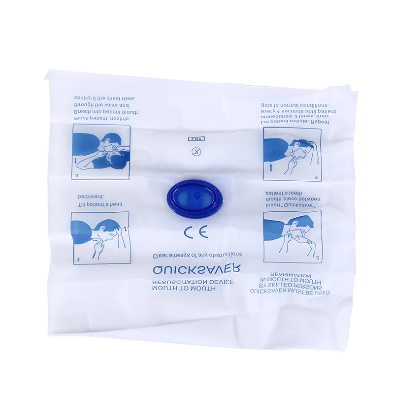 1pcs Disposable Mouth To Mouth CPR Breathing Mask Respirator One-way Valve first aid mask