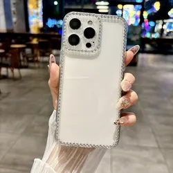 Glitter Bling Diamond Clear Phone Case - Soft Cover for XiaoMi Poco C75 4G (Clear)