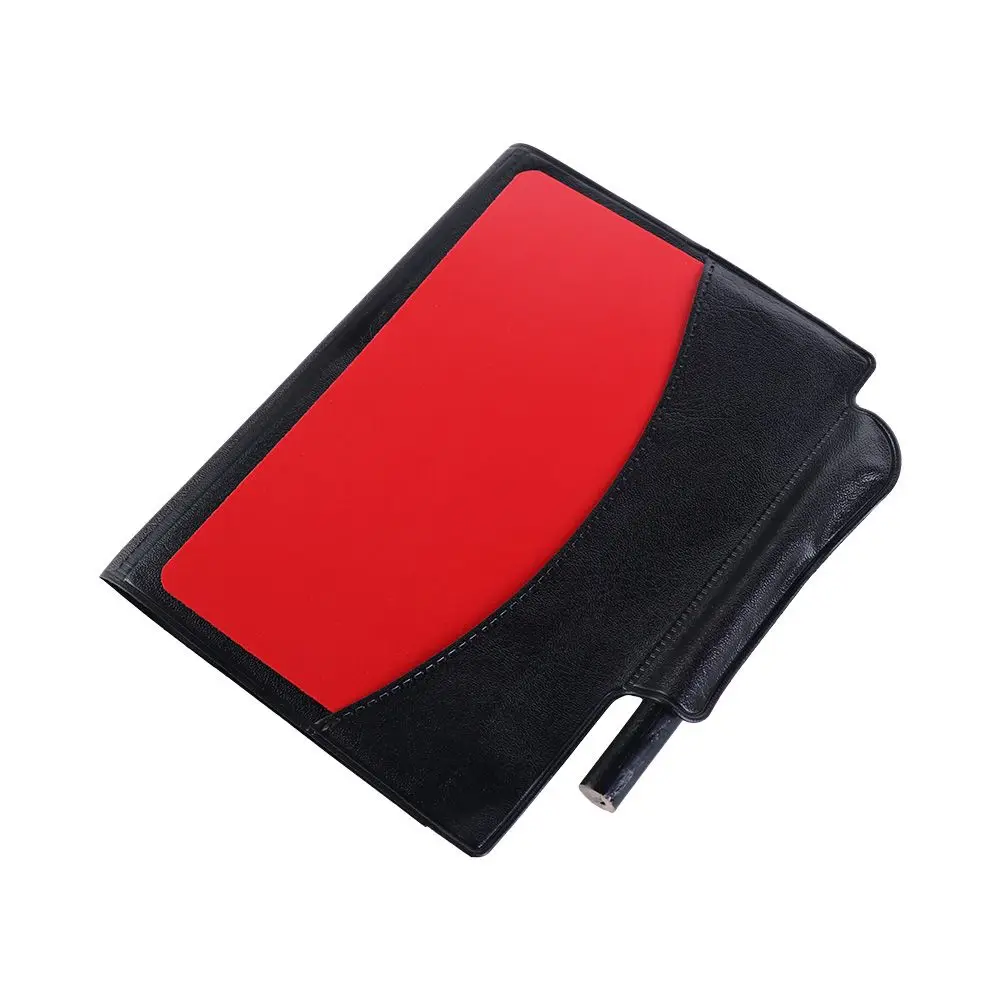 Red Card Soccer Referee Card Recording Paper Score Sheets Soccer Referee Book with Pencil Yellow Card Football Referee Wallet
