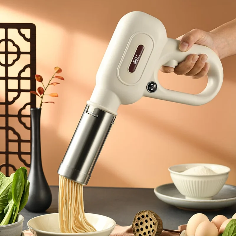 Electric Noodle Machine Household Wireless Hand-held Ramen Machine 304 Stainless Steel Removable and Washable Noodle Press