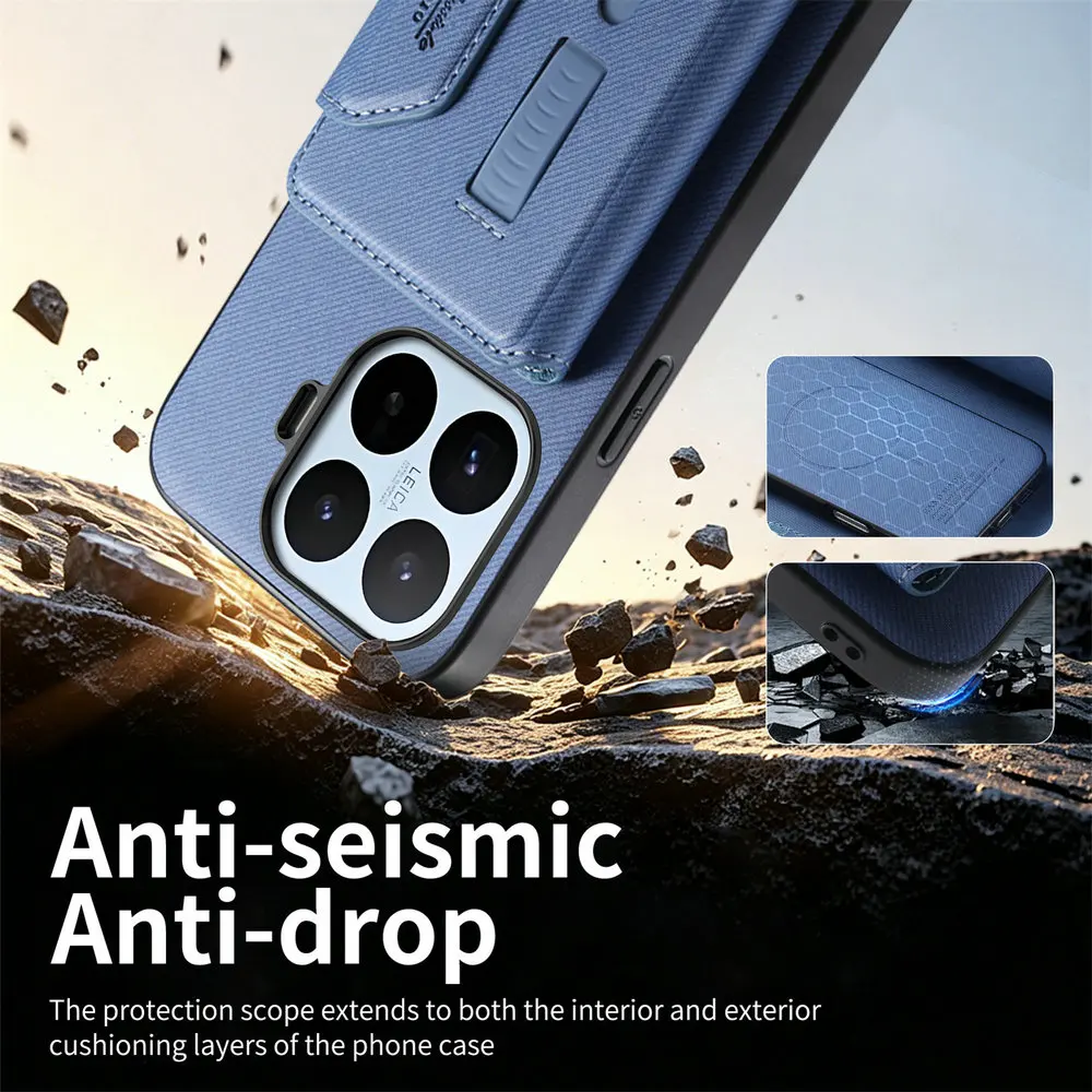 Premium Detachable Leather Wallet Magnet Case 5G Compatible