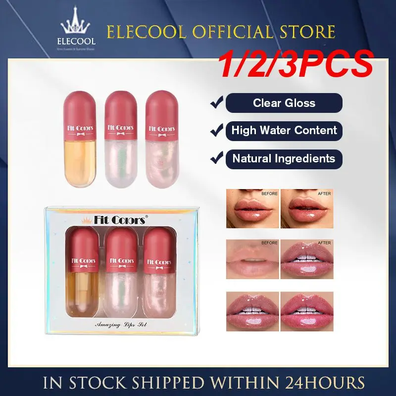 

1/2/3PCS Crystal Jelly Lip Gloss Mini Capsules Glossy Transparent Moisturizing Lip Oil Lip Gloss Beauty Makeup Liquid Lipstick