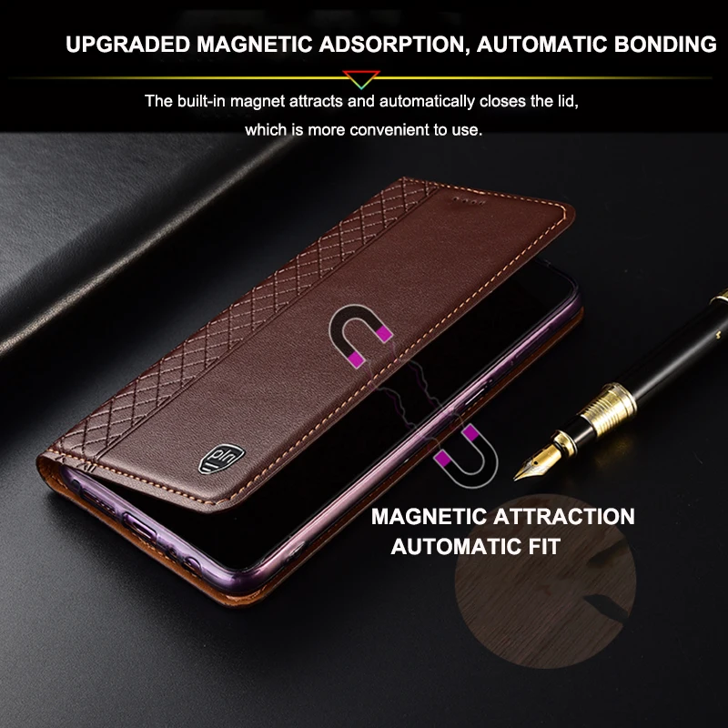 Retro Genuine Leather Case Cover For XiaoMi Black Shark 1 2 3 4 4s 5 RS Pro Magnetic Wallet Flip Cover