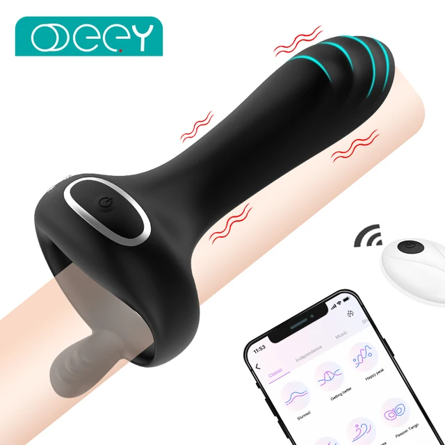 Drahtloser Vibrator für Paare, Prostata-Massage, Cockring, männliche Verzögerung der Ejakulation, Penisring, G-Punkt, Klitoris-Stimulator, Sexspielzeug für Erwachsene 1